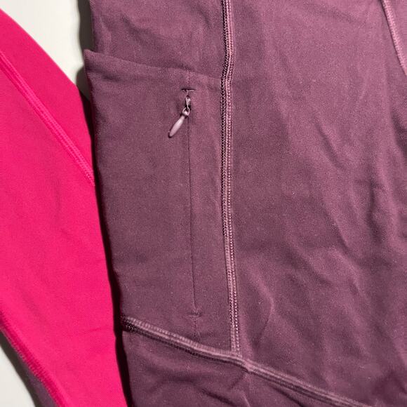 Athleta All‎ In Structure Maroon Pink Compression Leggings 7/8 Tight Size Small - Picture 6 of 9